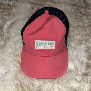 Patagonia trucker hat, pink and blue | OS